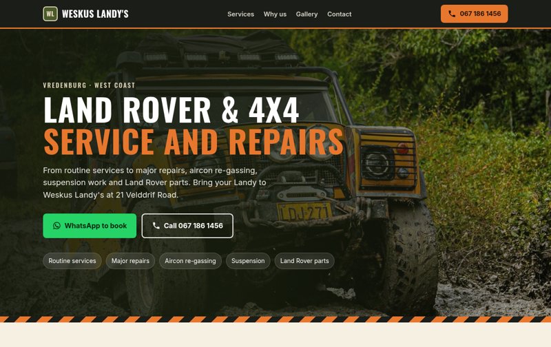 Weskus Landy's website